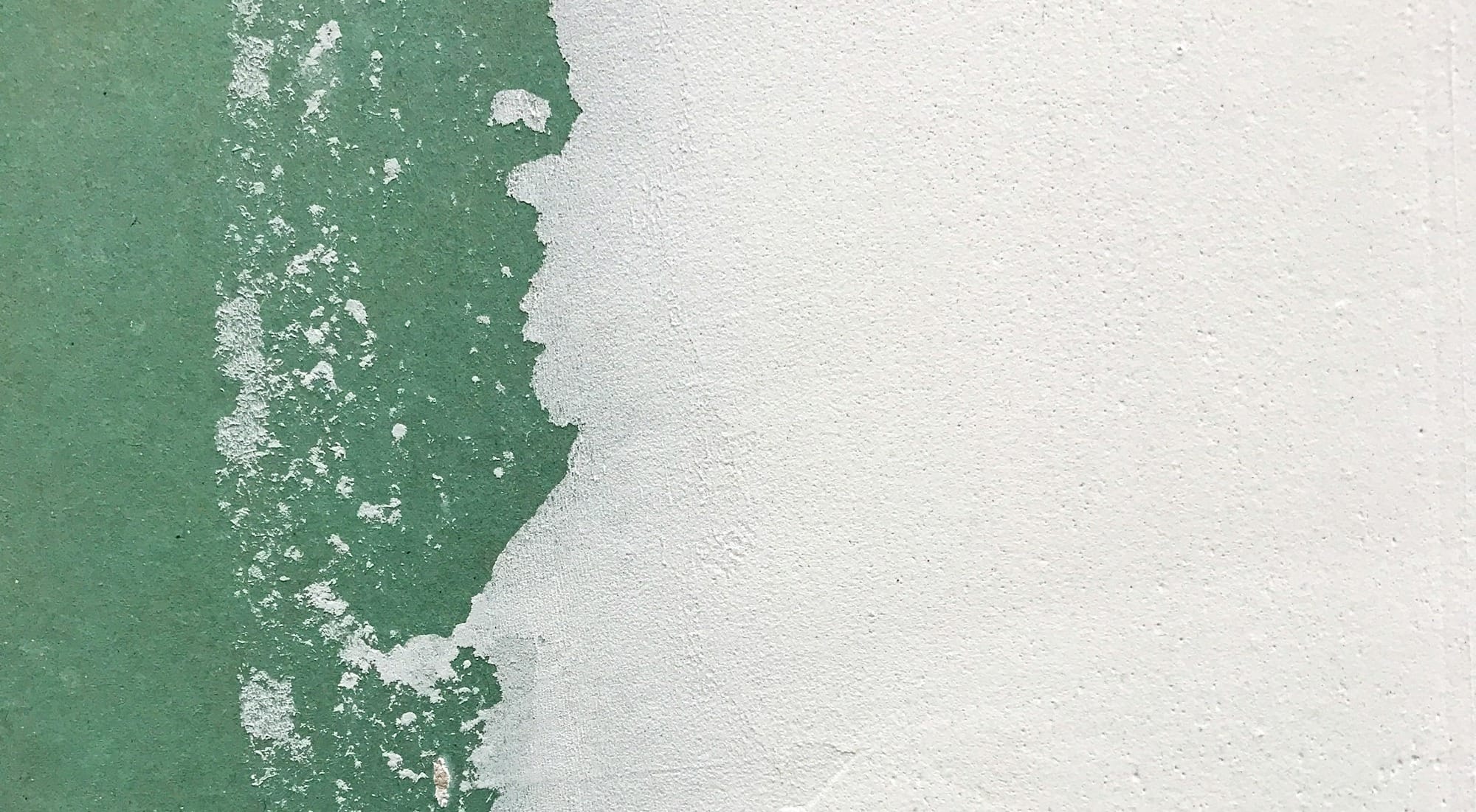 white and green wall